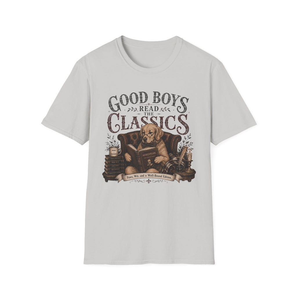Good Boys Read the Classics Golden Retriever T-Shirt