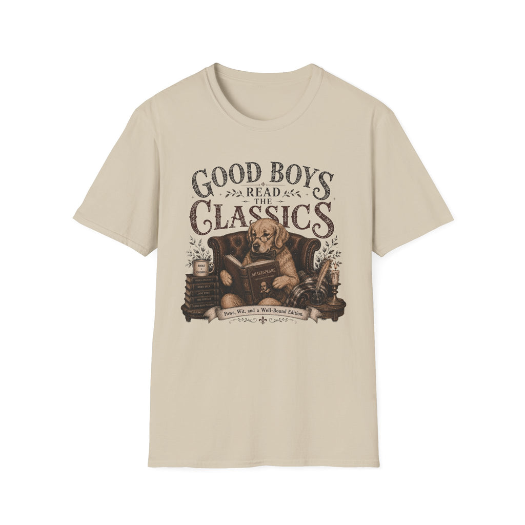 Good Boys Read the Classics Golden Retriever T-Shirt