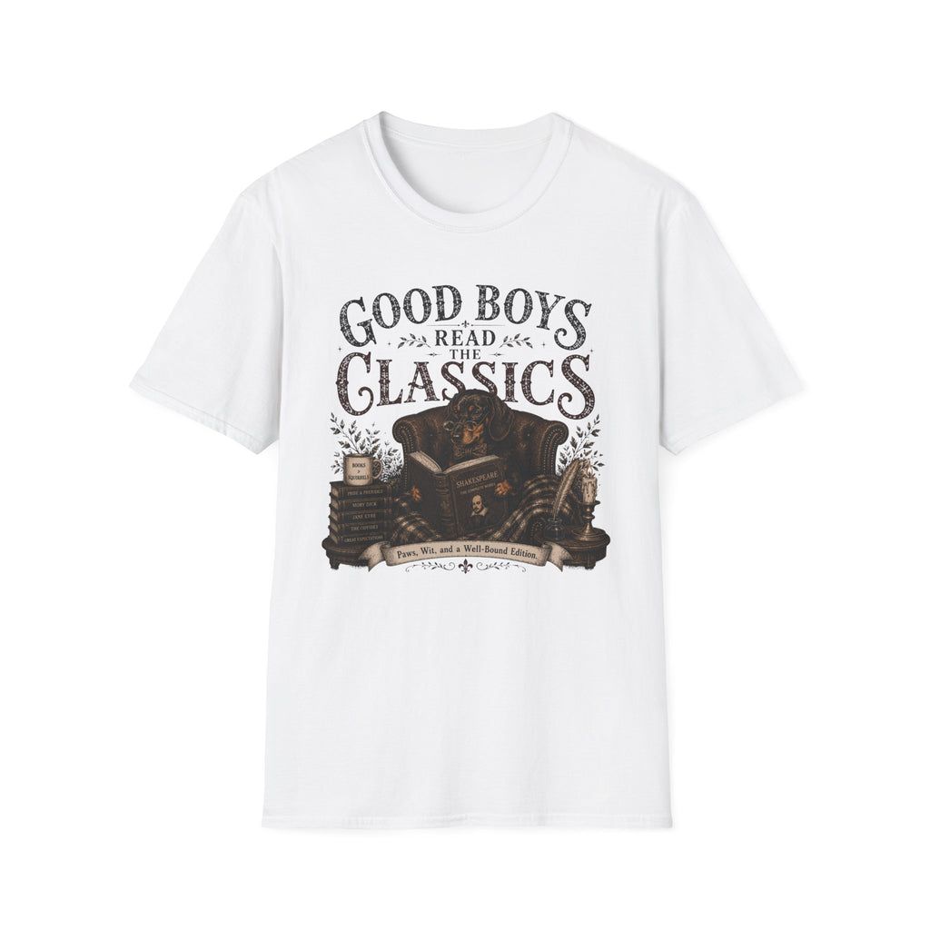 Good Boys Read the Classics Dachshund T-Shirt