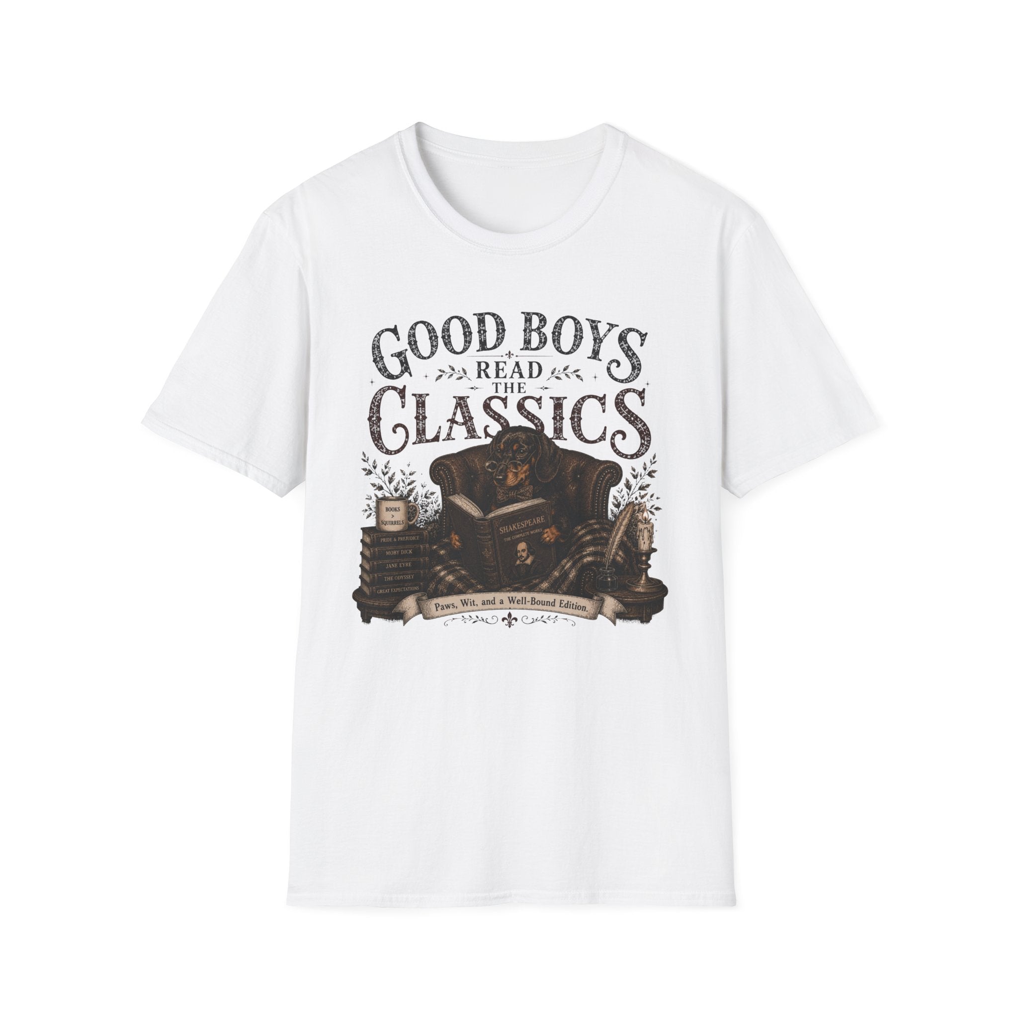 Good Boys Read the Classics Dachshund T-Shirt