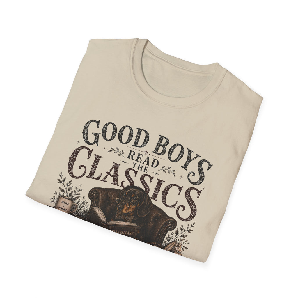 Good Boys Read the Classics Dachshund T-Shirt