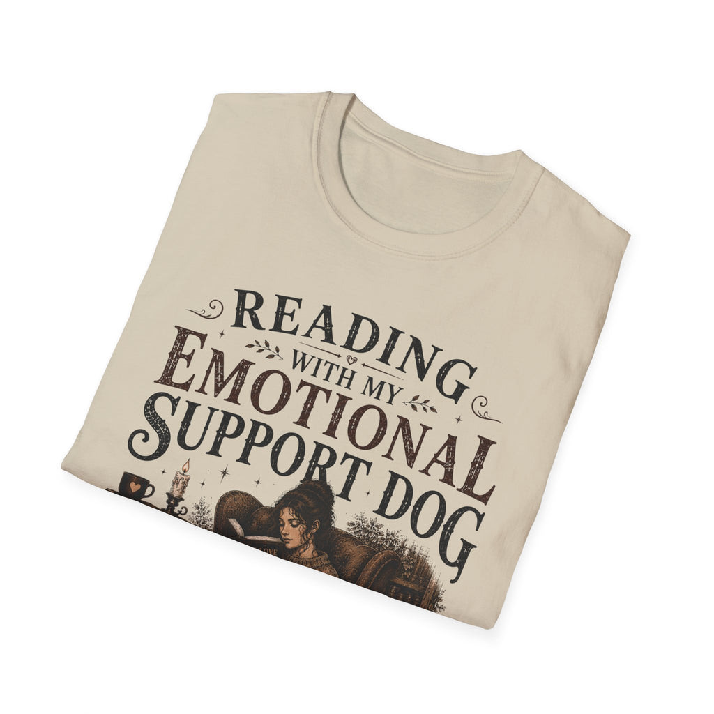 Reading with My Emotional Support Dog T-Shirt