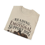 Reading with My Emotional Support Dog T-Shirt
