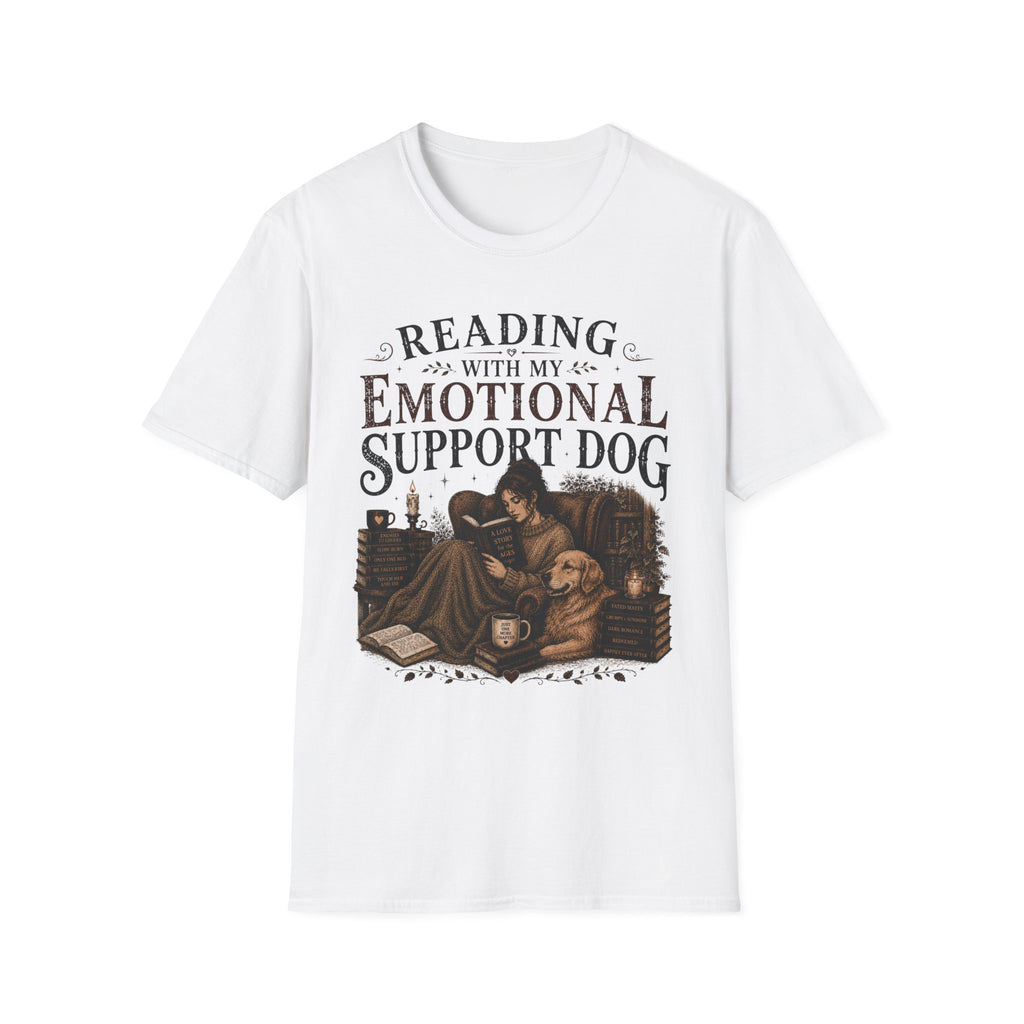 Reading with My Emotional Support Dog T-Shirt