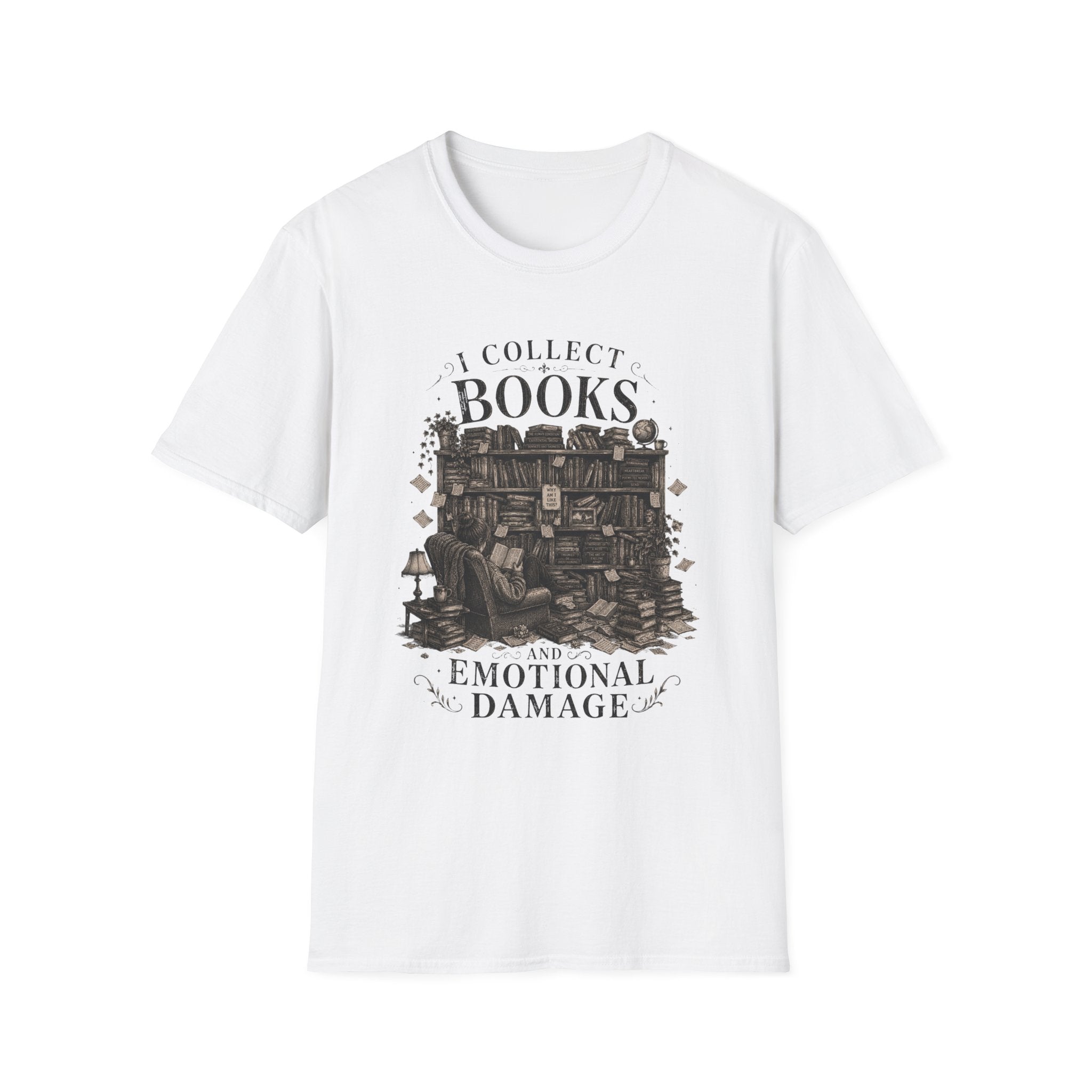 I Collect Books and Emotional Damage T-Shirt