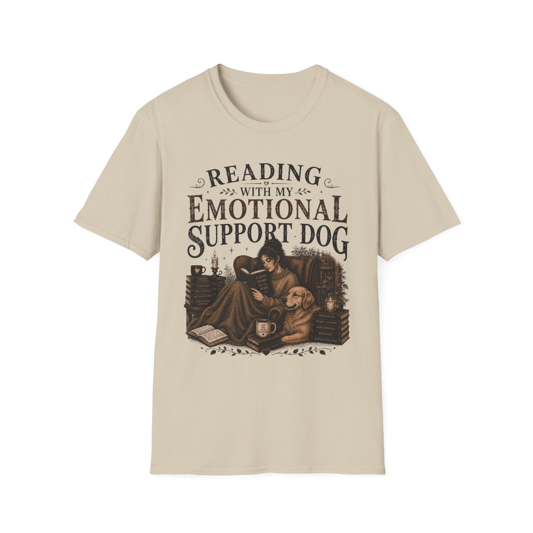 Reading with My Emotional Support Dog T-Shirt