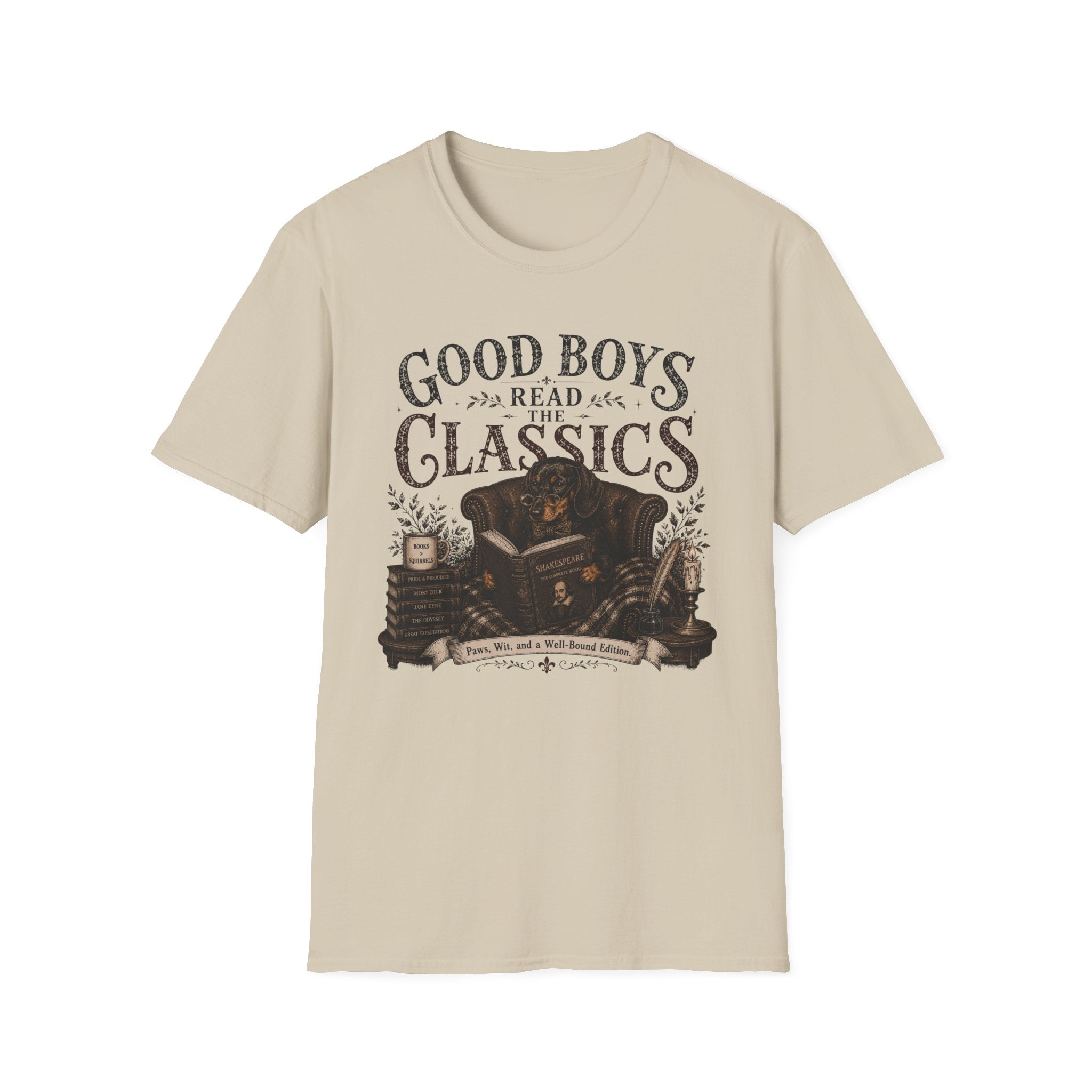 Good Boys Read the Classics Dachshund T-Shirt