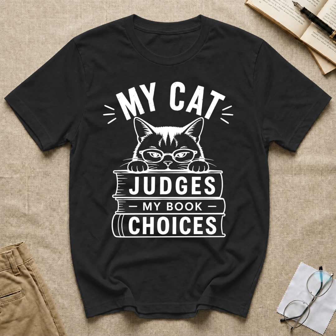 My Cat Judges My Book Choices T-Shirt