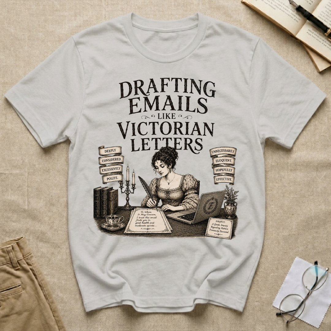 Drafting Emails Like Victorian Letters T-Shirt