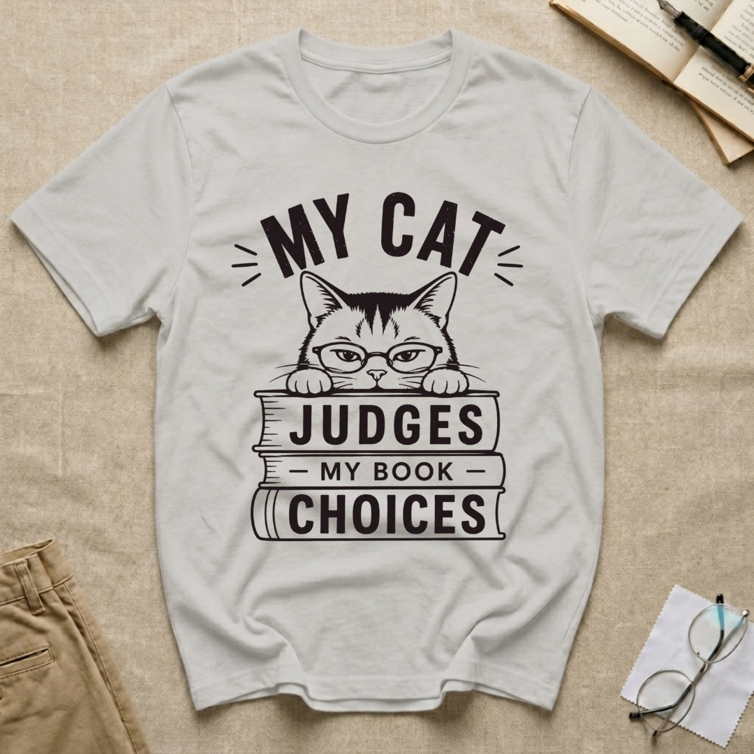 My Cat Judges My Book Choices T-Shirt