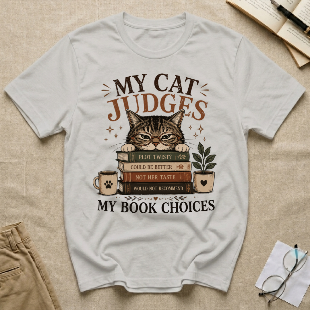 My Cat Judges My Book Choices T-Shirt