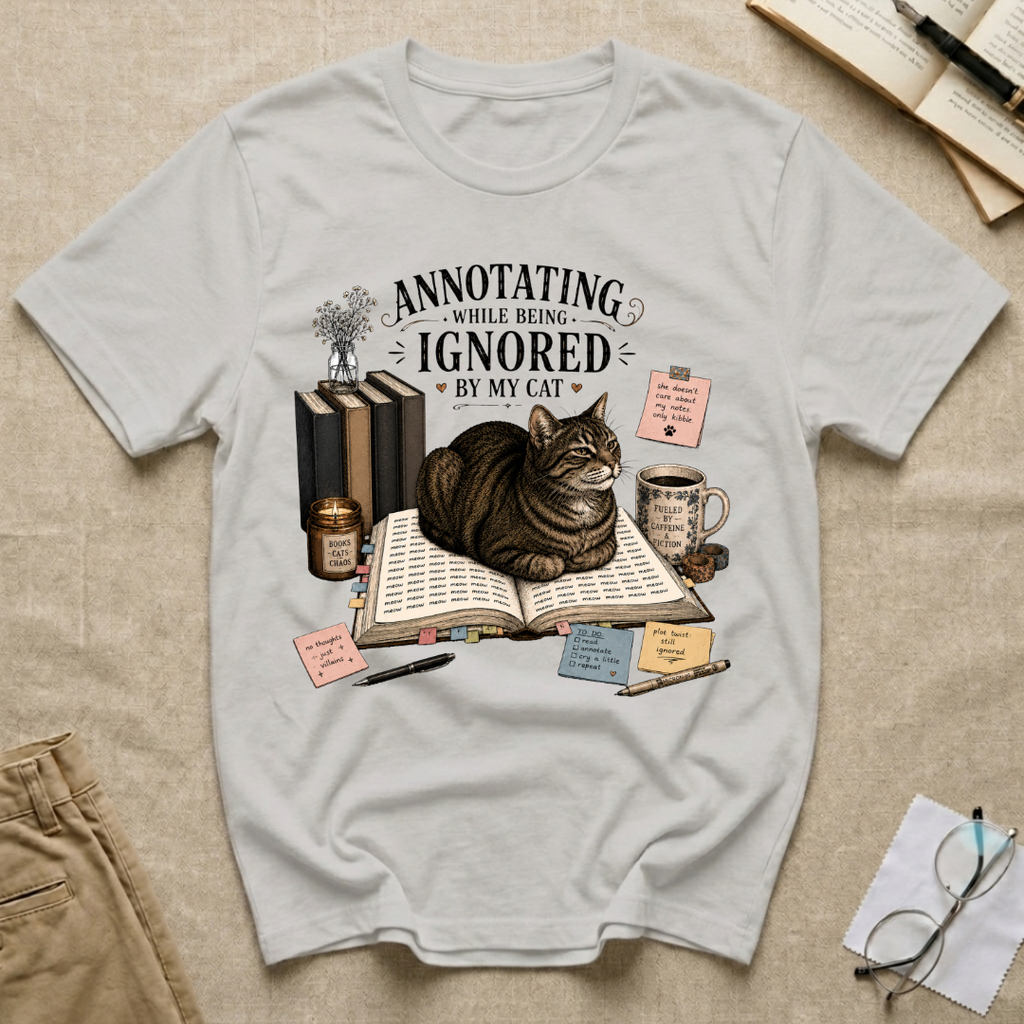 Annotating While Being Ignored By My Cat T-Shirt