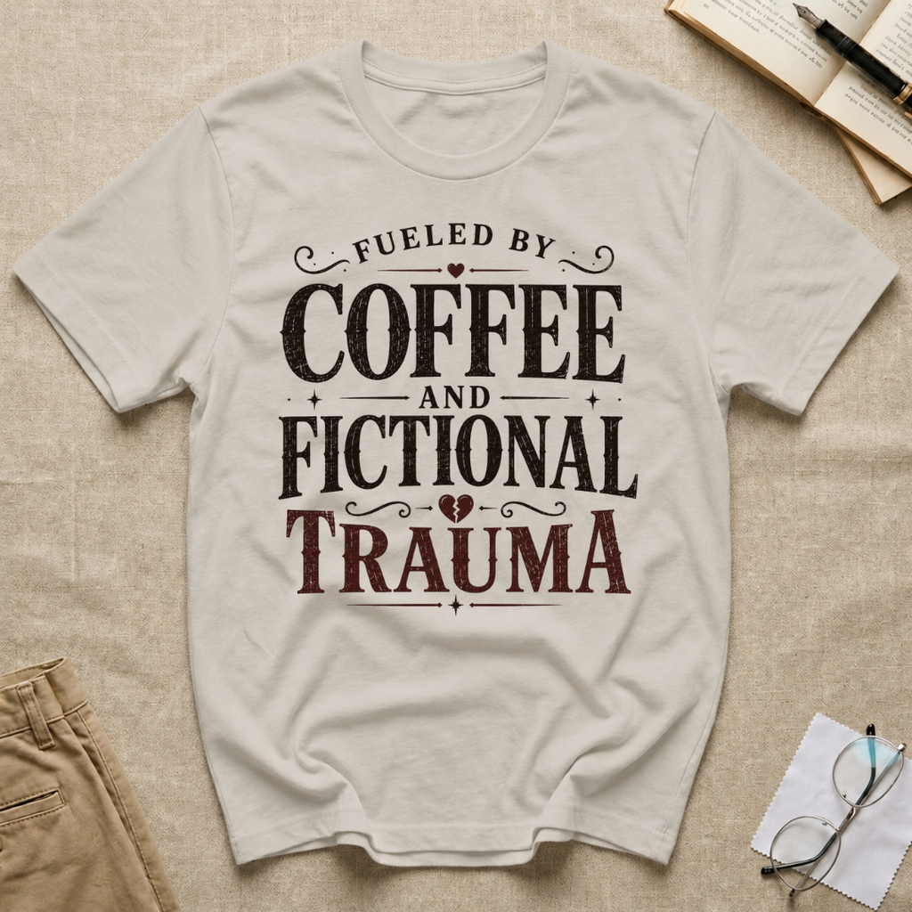 Fueled By Coffee and Fictional Trauma T-Shirt