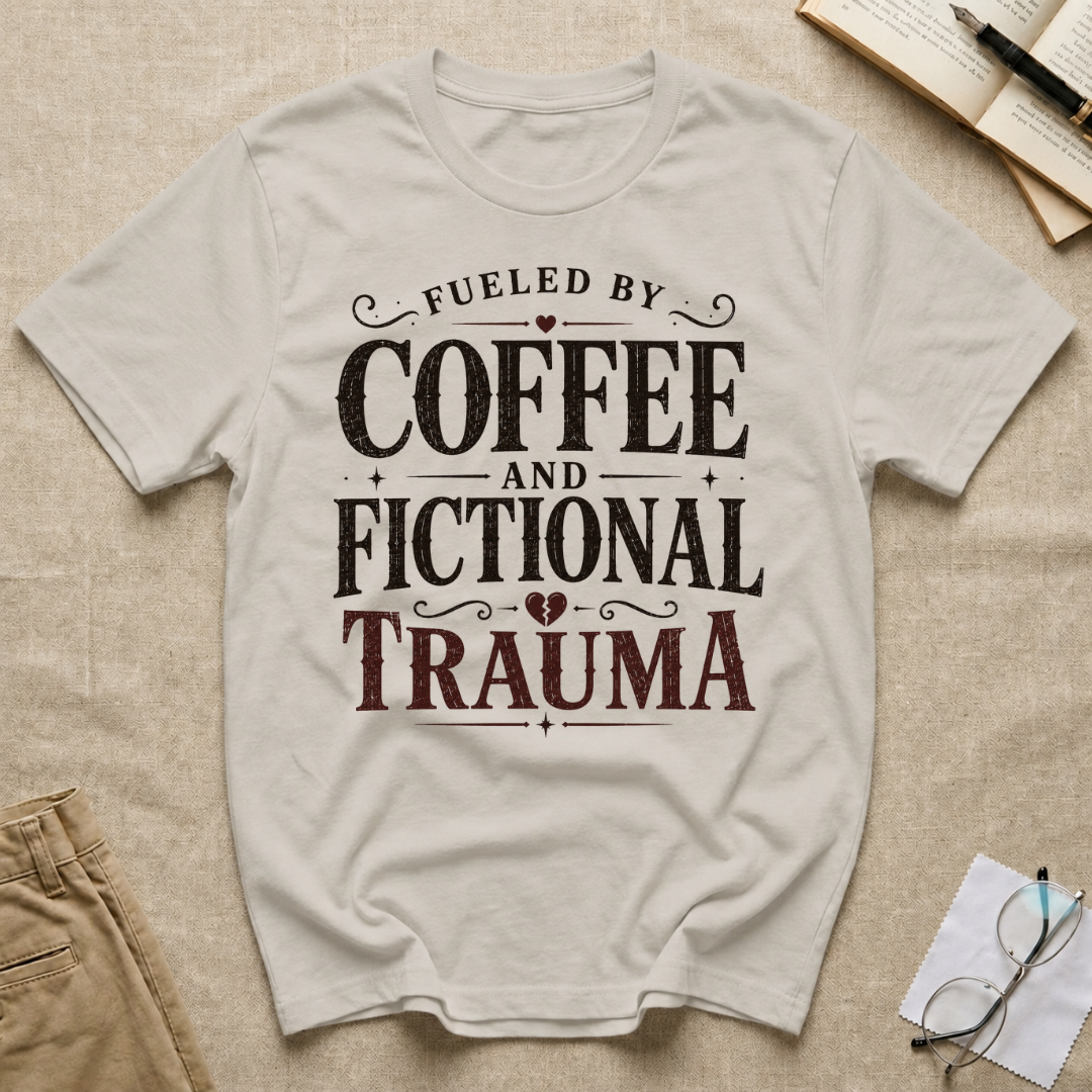 Fueled By Coffee and Fictional Trauma T-Shirt