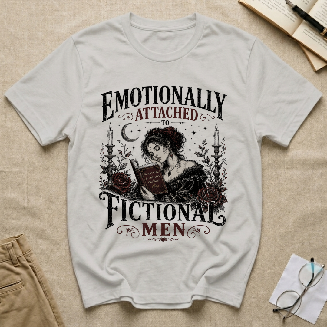 Emotionally Attached to Fictional Men T-Shirt