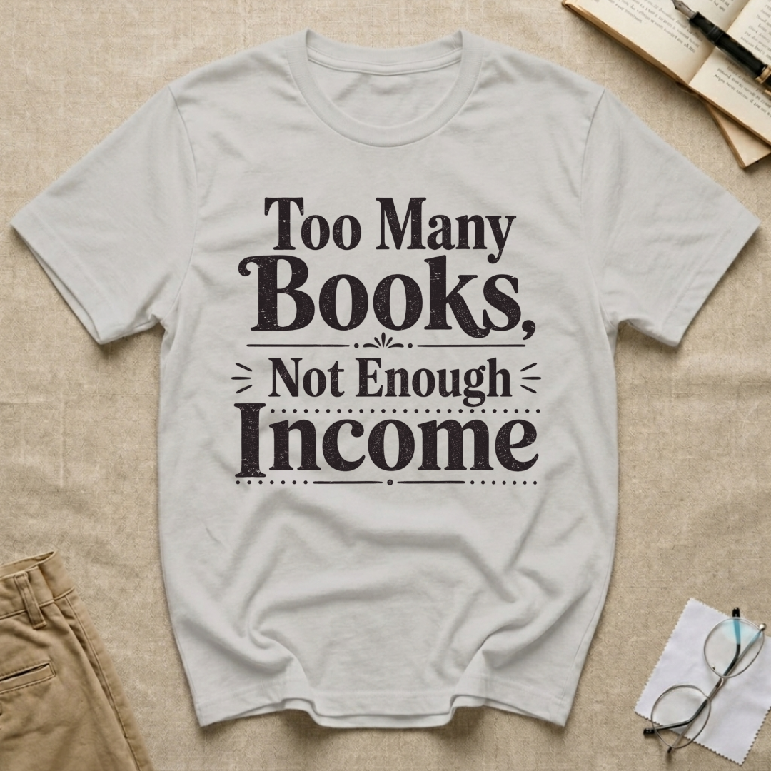 Too Many Books Not Enough Income T-Shirt