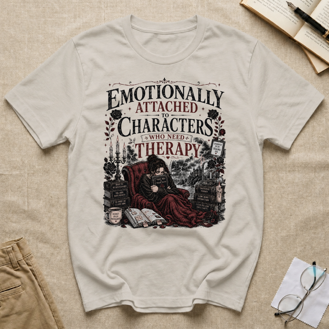 Emotionally Attached to Characters Who Need Therapy T-Shirt