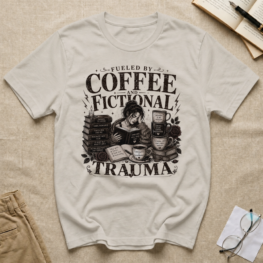 Fueled By Coffee and Fictional Trauma T-Shirt