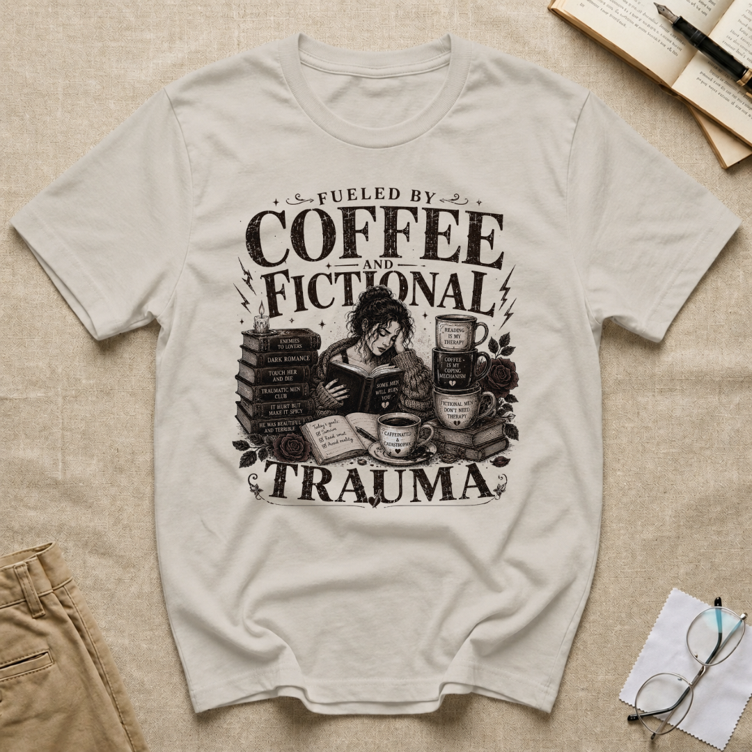 Fueled By Coffee and Fictional Trauma T-Shirt