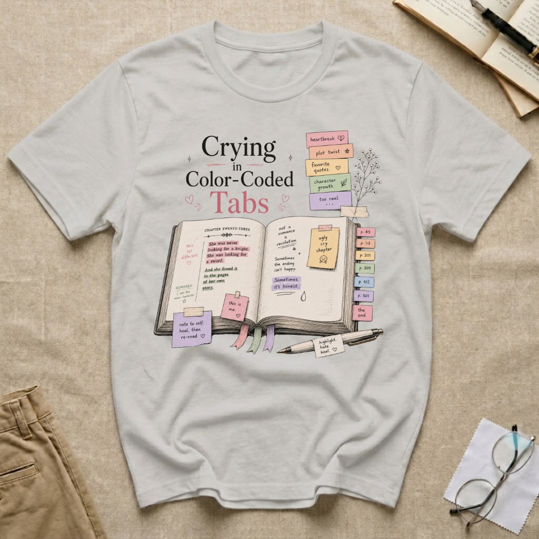 Crying in Color Coded Tabs T-Shirt