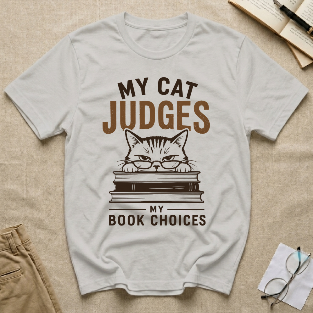 My Cat Judges My Book Choices T-Shirt