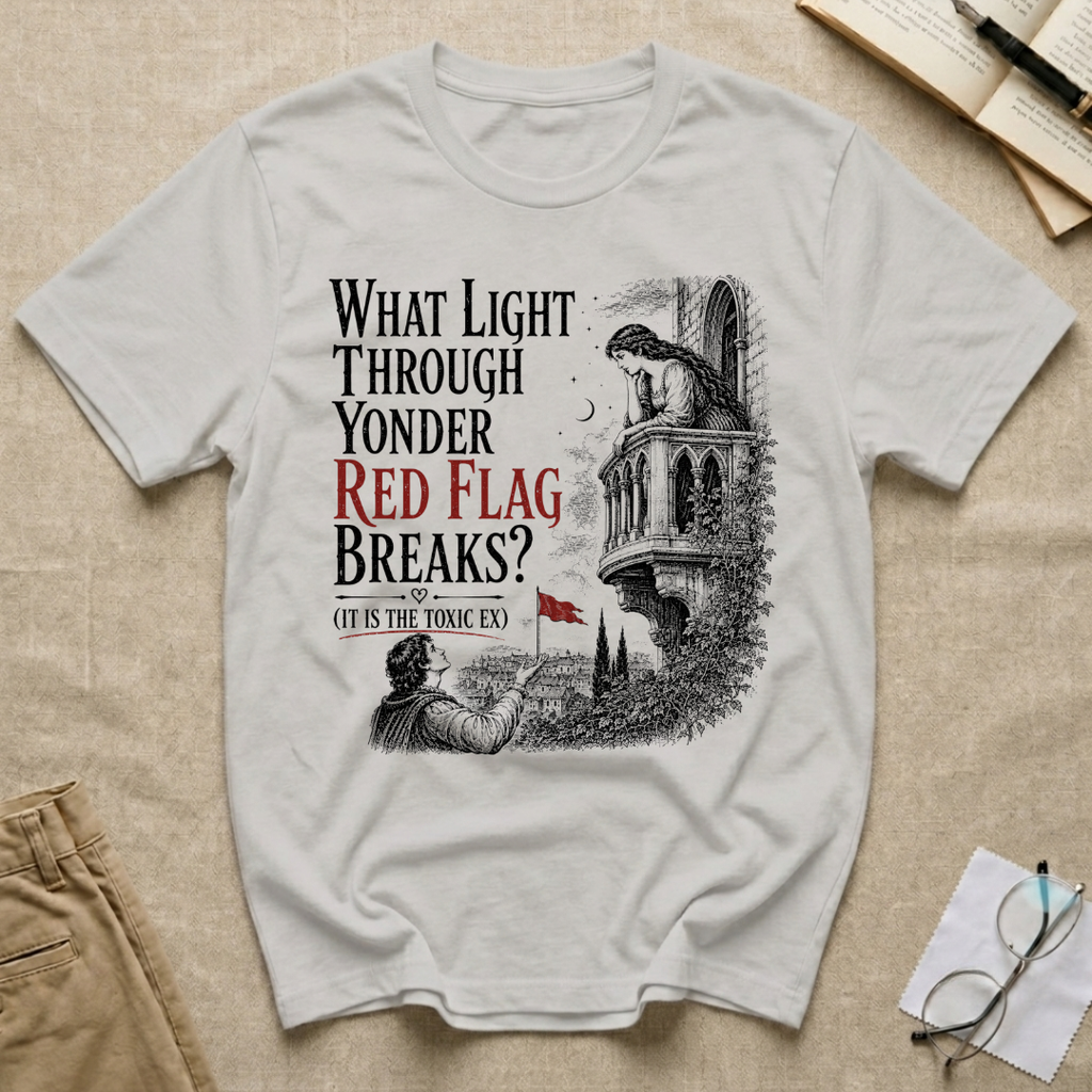 What Light Through Yonder Red Flag Breaks T-Shirt