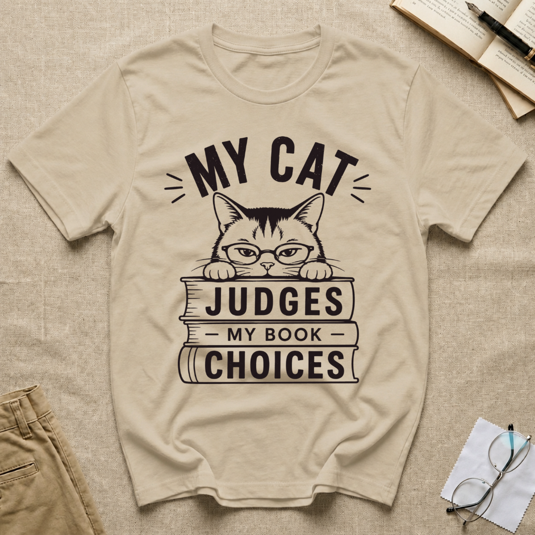 My Cat Judges My Book Choices T-Shirt