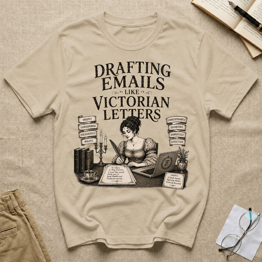 Drafting Emails Like Victorian Letters T-Shirt