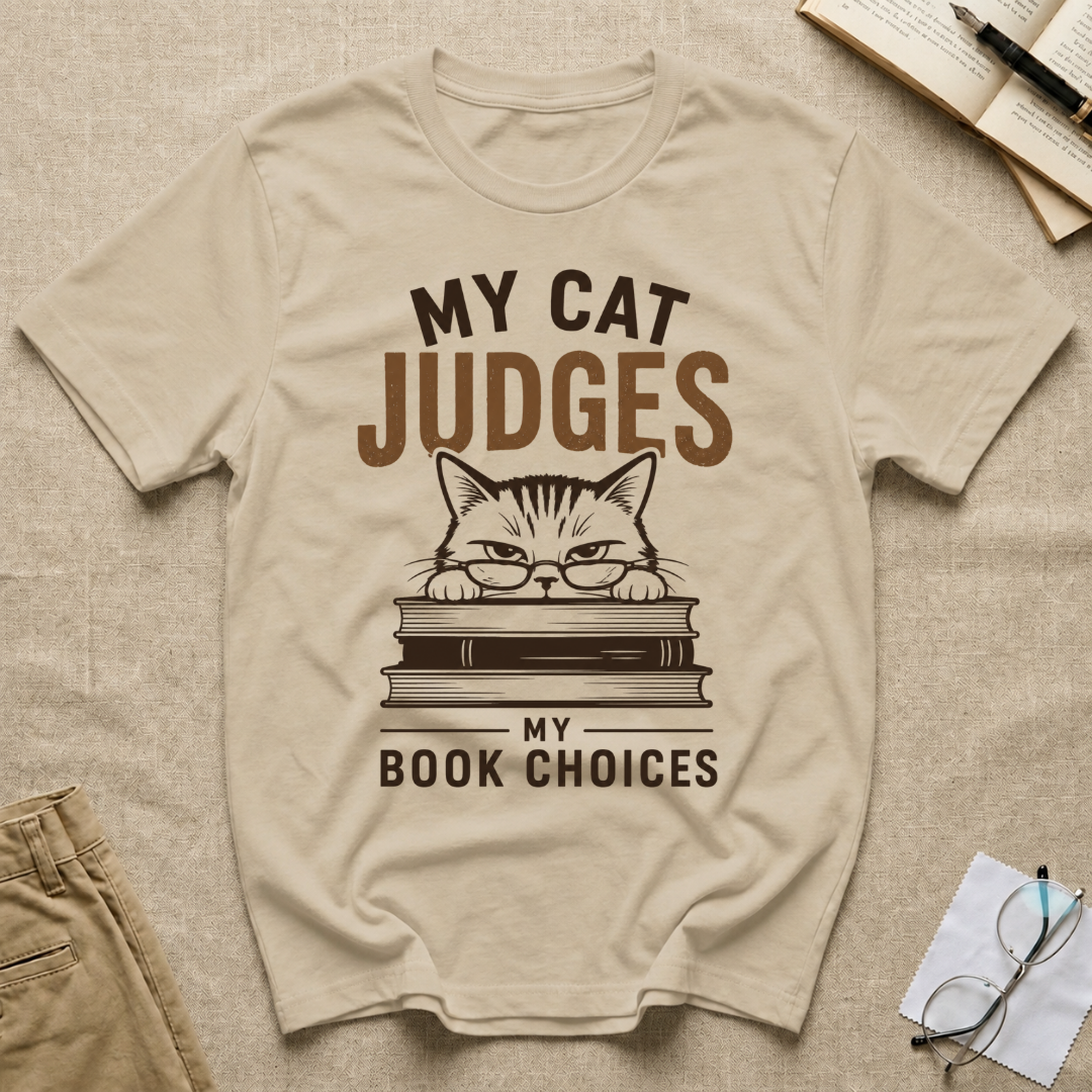 My Cat Judges My Book Choices T-Shirt
