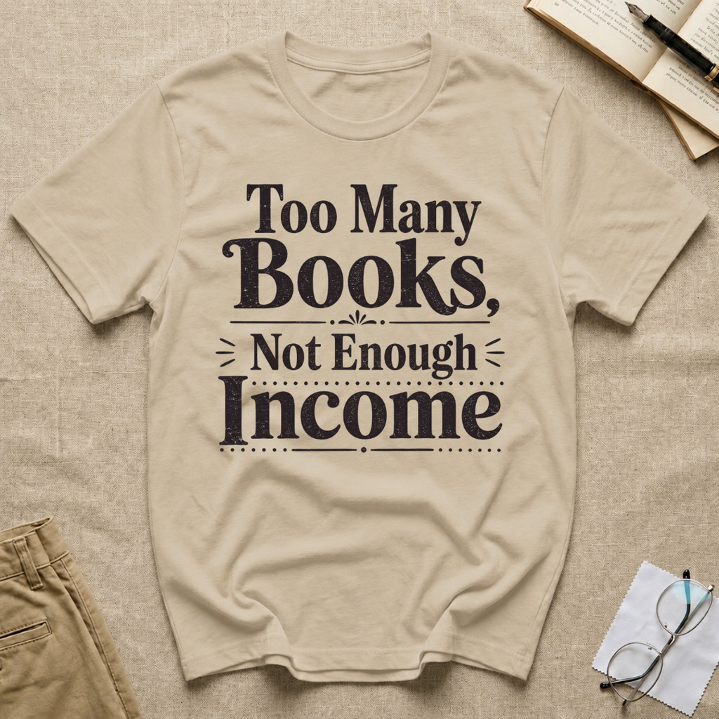 Too Many Books Not Enough Income T-Shirt