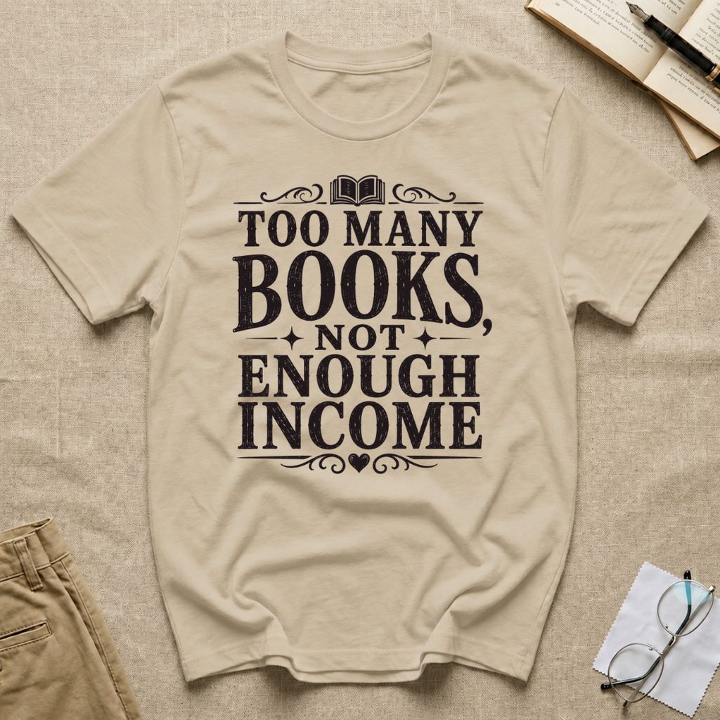 Too Many Books Not Enough Income T-Shirt