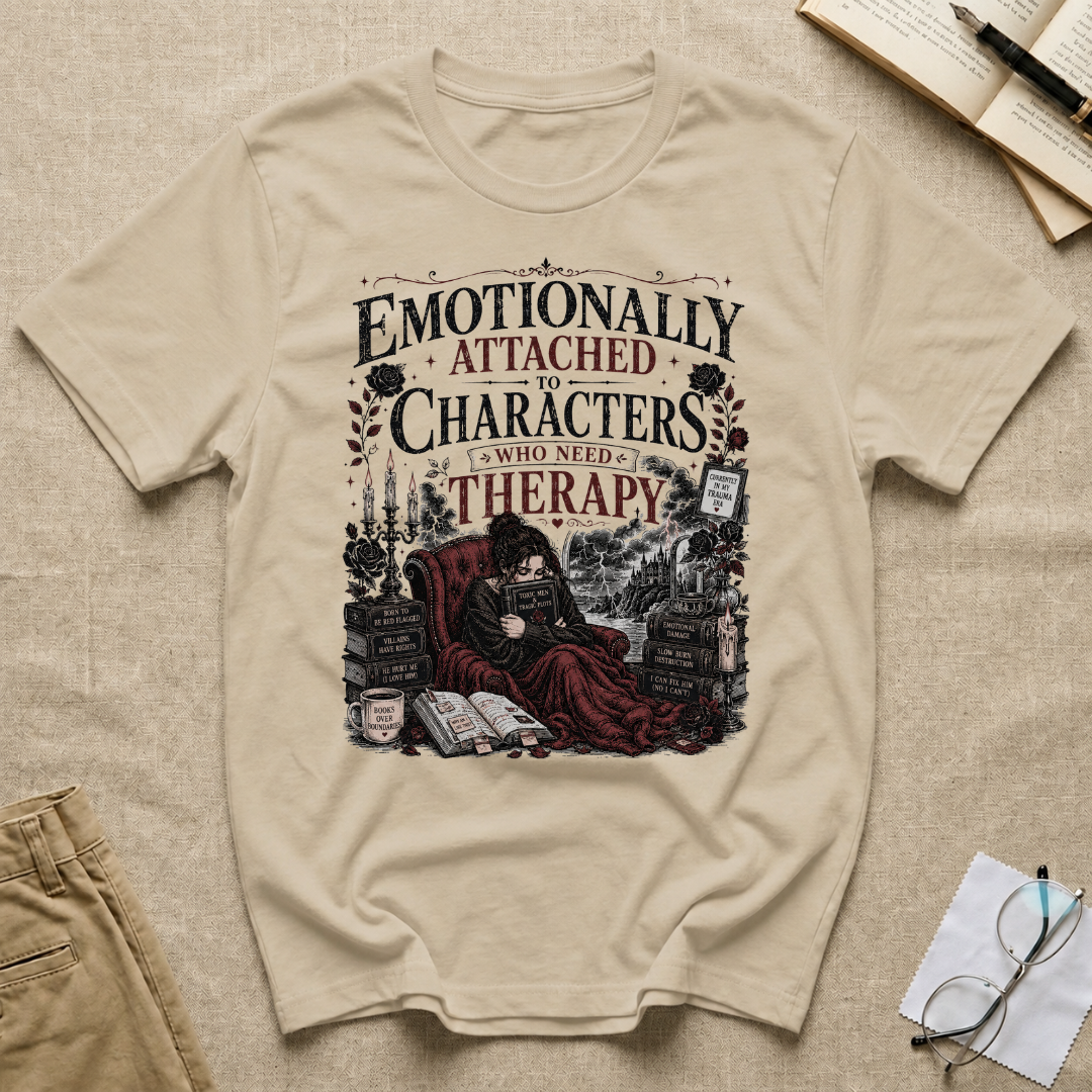 Emotionally Attached to Characters Who Need Therapy T-Shirt