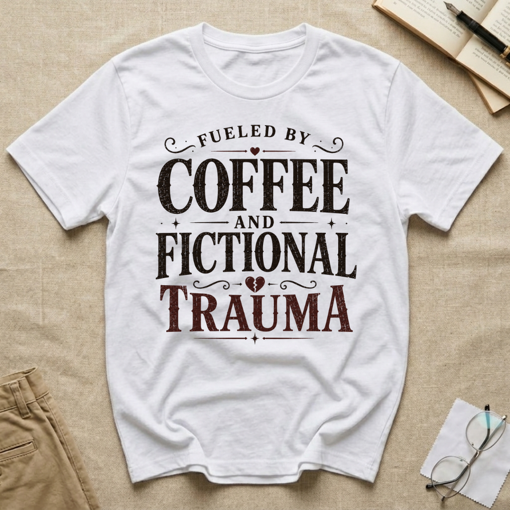 Fueled By Coffee and Fictional Trauma T-Shirt