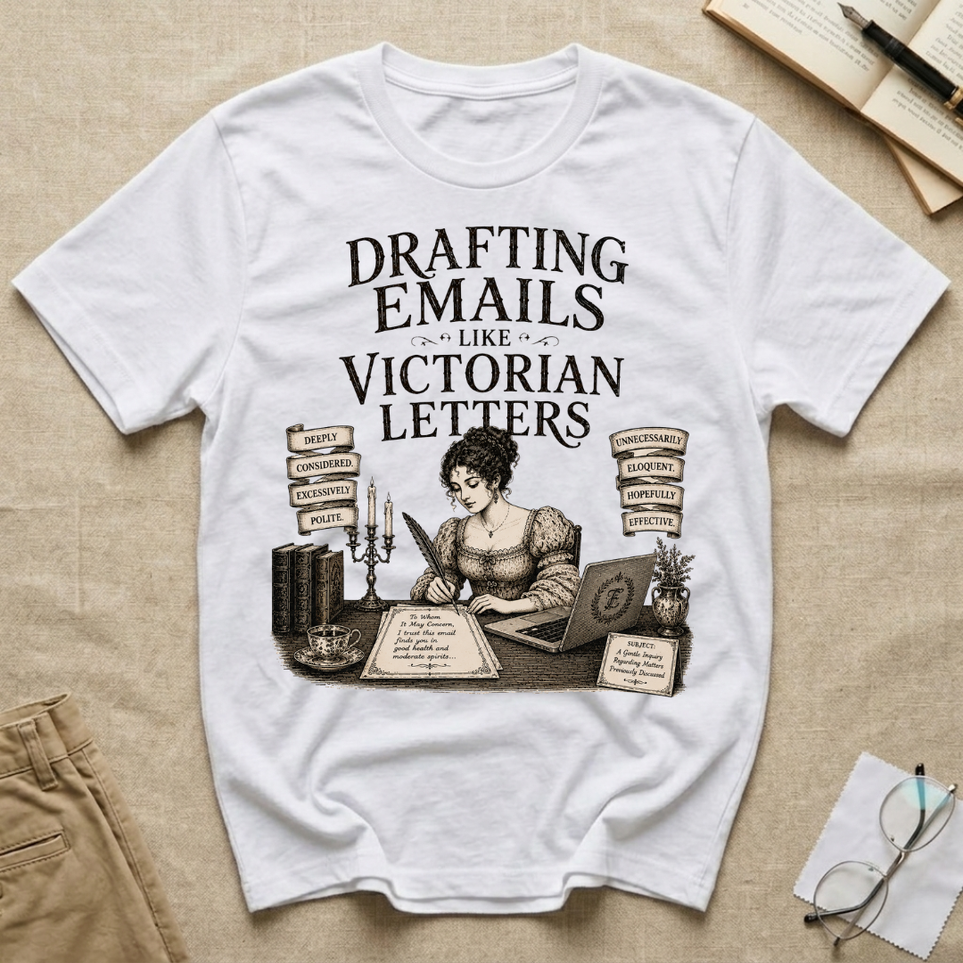 Drafting Emails Like Victorian Letters T-Shirt