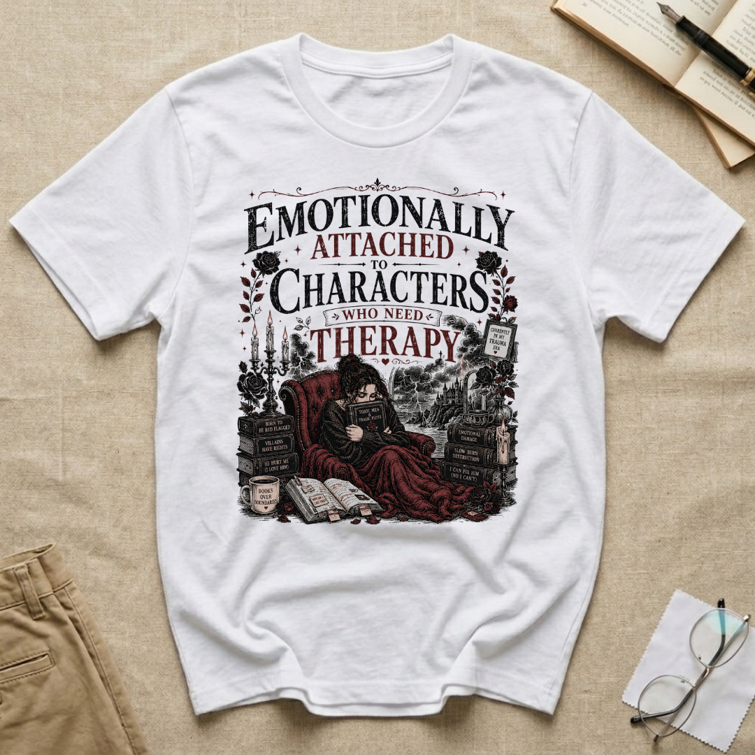 Emotionally Attached to Characters Who Need Therapy T-Shirt