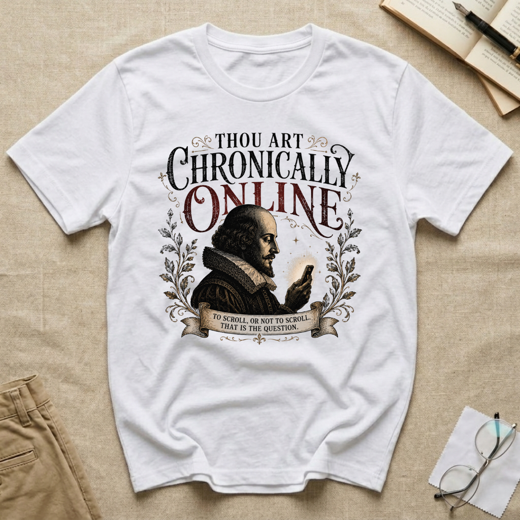 Thou Art Chronically Online To Scroll or Not to Scroll T-Shirt