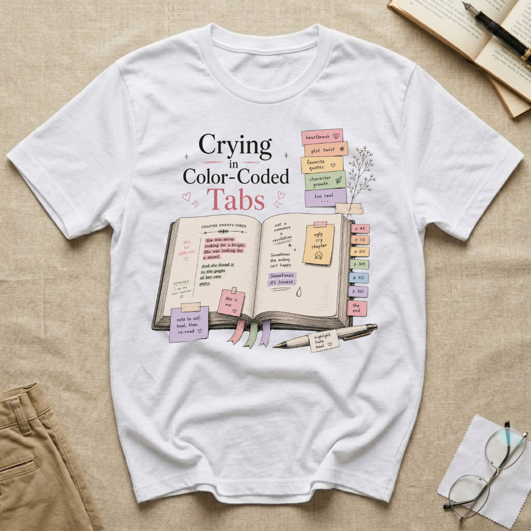 Crying in Color Coded Tabs T-Shirt