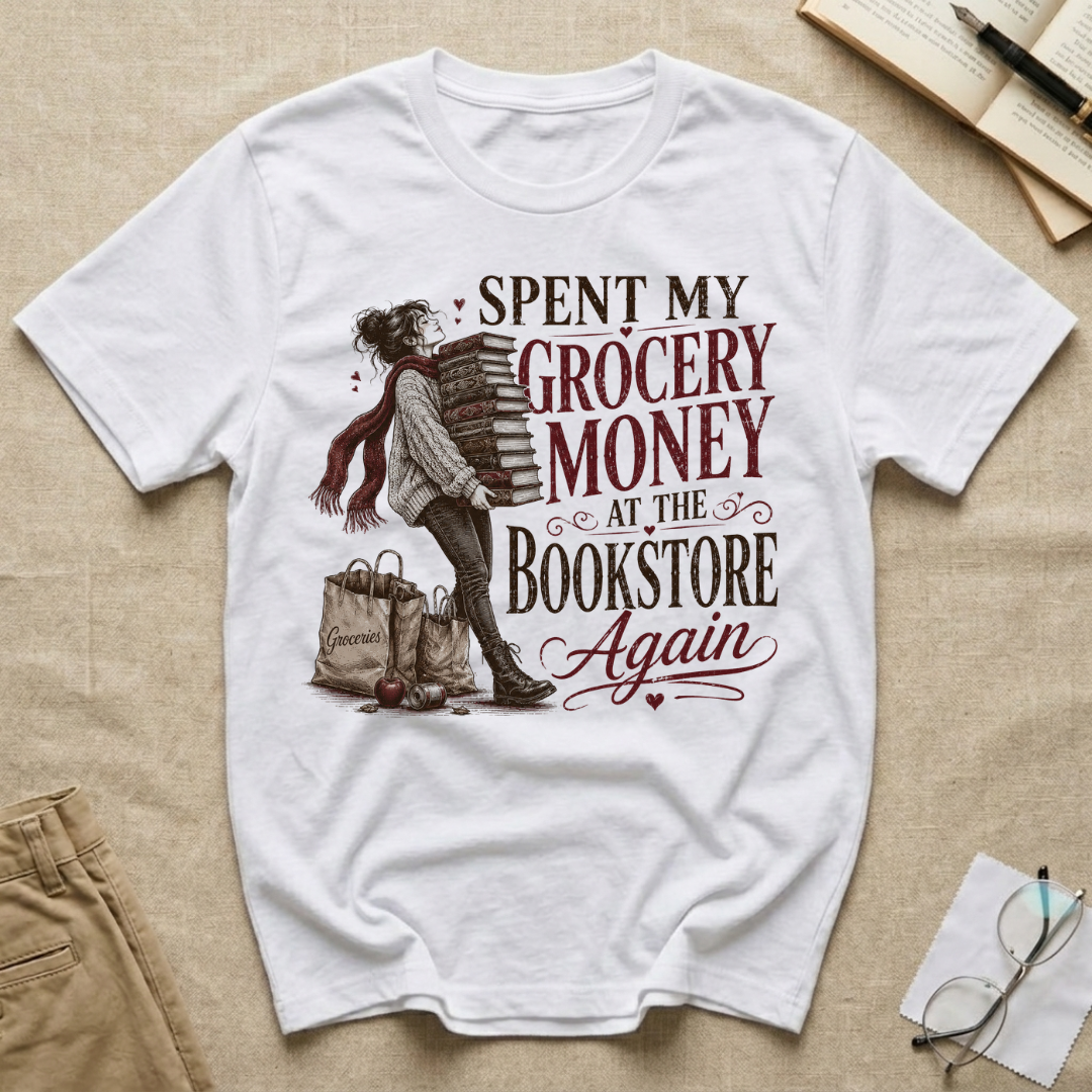Spent My Grocery Money at the Bookstore Again T-Shirt
